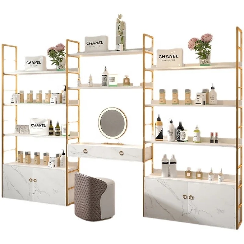 Luxury Skincare Shop - Vitrina de exhibición de productos de